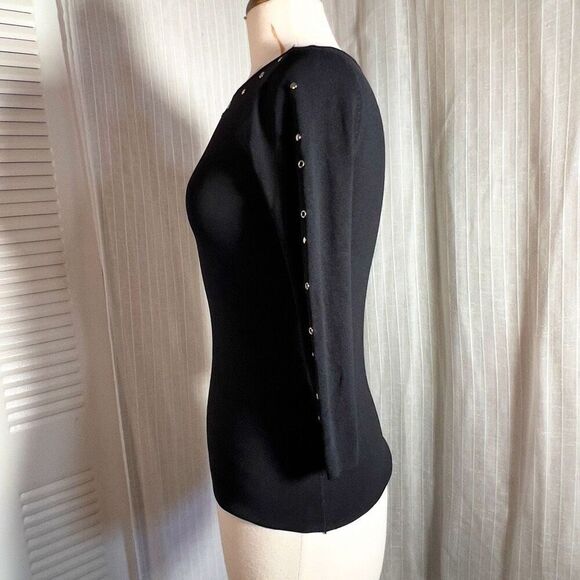 Ziani Couture | Women’s | Blouse | S | Boutique Black Sleek Gothic 3/4 Sleeve To - Picture 3 of 5